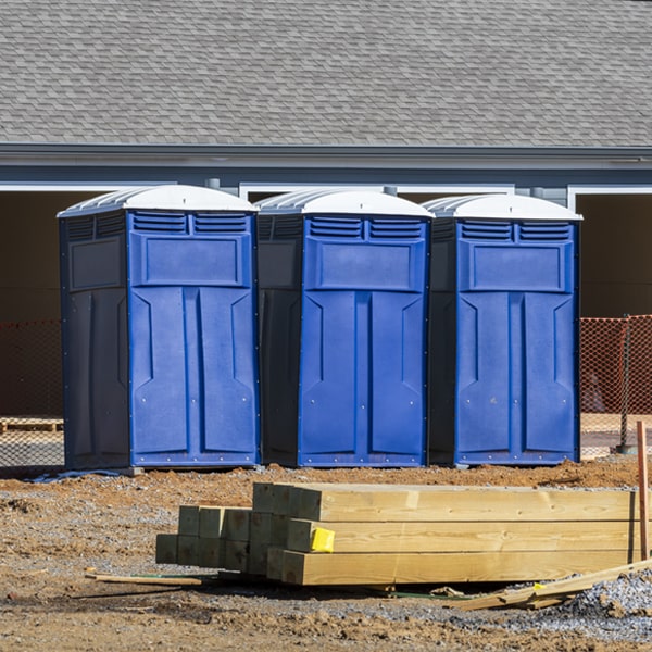 how often are the portable toilets cleaned and serviced during a rental period in Hillsgrove